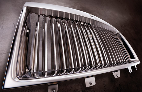 Grille, polished stainless steel